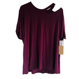 Halogen Maroon Burgundy  Women's Top